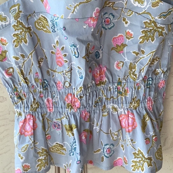 Spartina 449 Pink and Red Smocked Ruffled Tank Top never worn - Picture 3 of 7